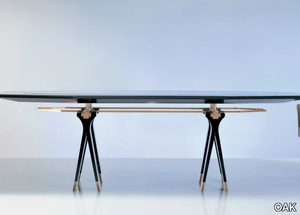 SC1013/C - Oval wood and glass table _ OAK