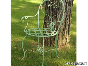 CAFFÈ - Stainless steel garden chair with armrests _ OFFICINACIANI