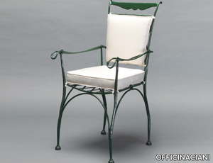 FLORIO - Stainless steel garden chair with armrests _ OFFICINACIANI