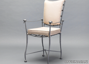 INTRECCIO - Stainless steel garden chair with armrests _ OFFICINACIANI