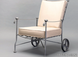 INTRECCIO - Stainless steel garden armchair with armrests _ OFFICINACIANI