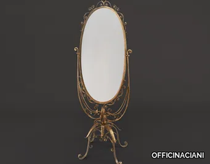 BALLERINA - Tilting freestanding framed wrought iron mirror _ OFFICINACIANI
