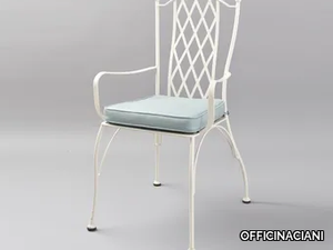 TERME - Stainless steel garden chair with armrests _ OFFICINACIANI