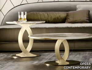 LUDMILLA - Round marble coffee table _ OPERA CONTEMPORARY