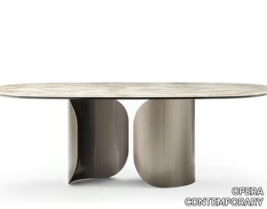 OSCAR - Oval marble table _ OPERA CONTEMPORARY