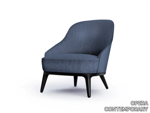 SALLY - Upholstered armchair with wooden legs _ OPERA CONTEMPORARY