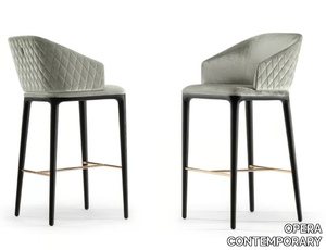 LOUISE - Stool with footrest with back _ OPERA CONTEMPORARY