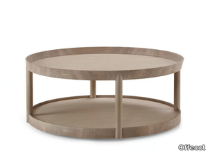 ARCHIPELAGO - Low round wooden coffee table _ Offecct