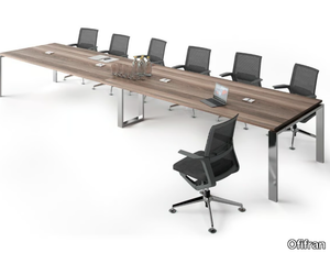 CONCEPTO FREE - Rectangular wood veneer meeting table _ Ofifran