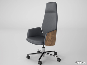 CHANNEL - Height-adjustable leather executive chair _ Ofifran