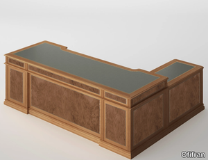 ART&MOBLE - L-shaped wood veneer executive desk _ Ofifran