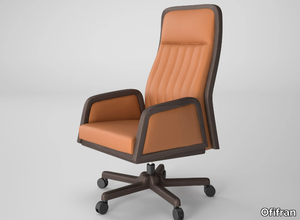 ILIUS - Height-adjustable leather executive chair _ Ofifran