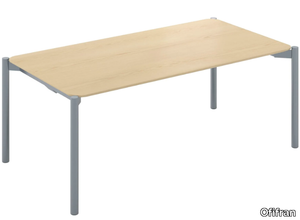 TERRA - Rectangular steel and wood workstation desk _ Ofifran