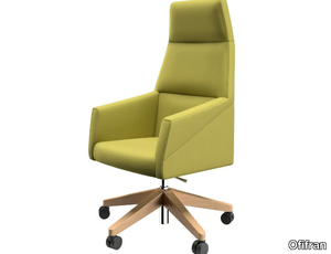 RAY - Fabric executive chair with wooden base _ Ofifran