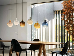 BEAM STICK NUANCE - LED blown glass pendant lamp _ Olev