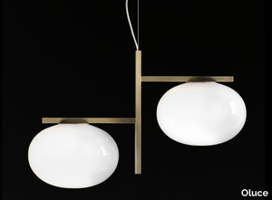 ALBA 468 - Opal glass pendant lamp _ Oluce