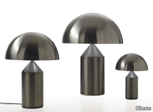 ATOLLO NICKEL - Aluminium table lamp _ Oluce