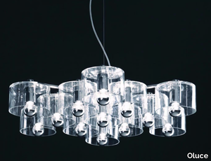 FIORE - 433 - Blown glass pendant lamp _ Oluce