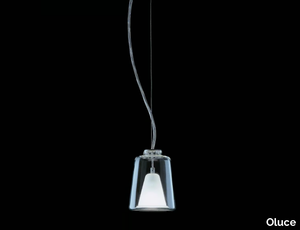 LANTERNINA - 471 - Contemporary style glass and aluminium pendant lamp _ Oluce