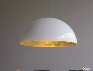 SONORA - 490/OR - Direct light gold leaf and PMMA pendant lamp _ Oluce