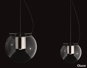 THE GLOBE - 827/828 - Blown glass pendant lamp _ Oluce