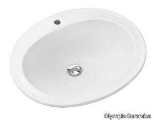 EXPORT - Inset oval ceramic washbasin _ Olympia Ceramica