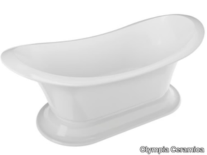 FORMOSA 2.0 - Freestanding oval ceramic bathtub _ Olympia Ceramica