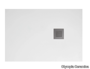 KEY - Rectangular ceramic shower tray _ Olympia Ceramica