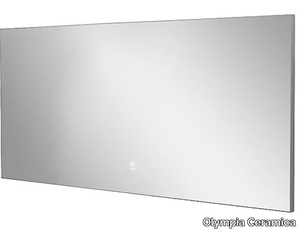 LIFE - Rectangular bathroom mirror with integrated lighting _ Olympia Ceramica