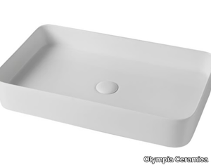 SMASH - Countertop rectangular ceramic washbasin _ Olympia Ceramica