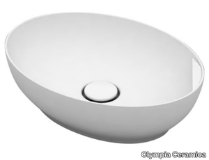 TREND - Countertop oval ceramic washbasin _ Olympia Ceramica