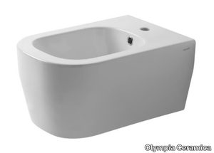 TUTTO EVO - Wall-hung Vitreous China bidet with overflow _ Olympia Ceramica