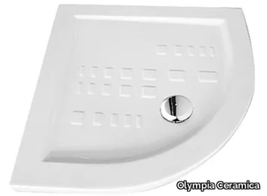 IBIS - Anti-slip corner ceramic shower tray _ Olympia Ceramica