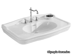 IMPERO - Countertop single washbasin _ Olympia Ceramica