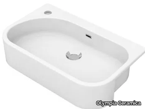 SYNTHESIS ECO - Semi-inset ceramic washbasin _ Olympia Ceramica