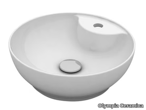 TREND - Countertop round ceramic washbasin _ Olympia Ceramica