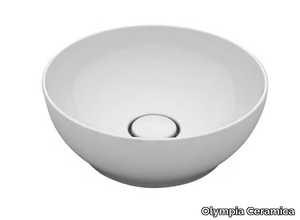 TREND - Countertop round ceramic washbasin _ Olympia Ceramica