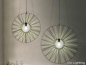 BIMBA 30800 - Handmade pendant lamp in rope and metal _ Olé Lighting