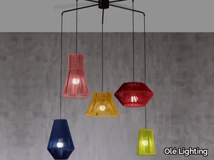 KIT POP-UP - LED pendant lamp in rope and metal _ Olé Lighting