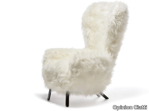 GUELFO FUR - Bergere fake fur armchair high-back _ Opinion Ciatti