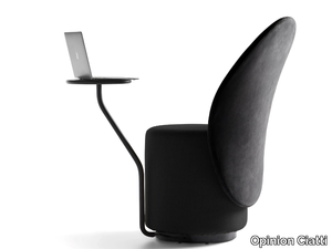 LOOMI - Upholstered armchair with swivel small table _ Opinion Ciatti