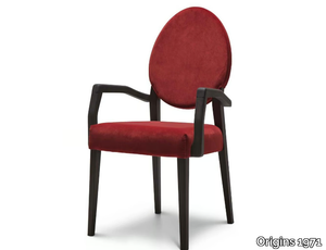 VICTORIA 203 - Medallion upholstered chair with armrests _ Origins 1971