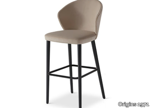 MEGGIE 636 - High upholstered velvet stool with back _ Origins 1971