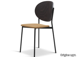 COCO METAL 355-M - Stackable steel chair with beech back _ Origins 1971