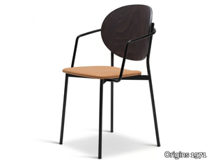 COCO METAL 358-M - Stackable steel chair with armrests _ Origins 1971