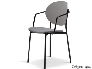 COCO METAL 359-M - Stackable steel chair with armrests _ Origins 1971