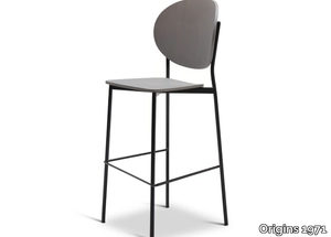 COCO METAL 360-M - High steel stool with back _ Origins 1971