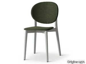 DAME 364 - Stackable chair in beech with fabric upholstery _ Origins 1971