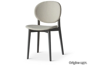 DAME 365 - Stackable chair in beech with fabric upholstery _ Origins 1971