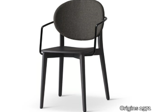 DAME 366 - Stackable fabric chair with armrests _ Origins 1971